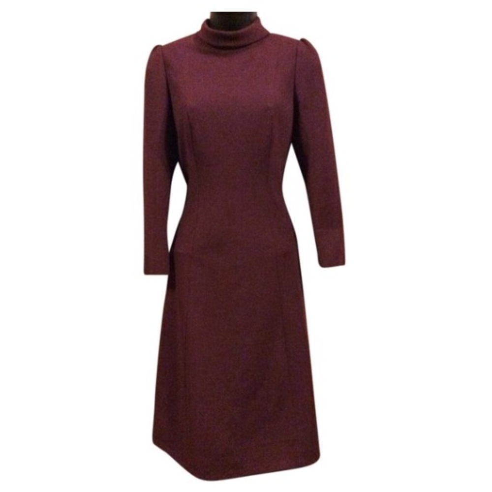 Smart Vintage Mock Neck Dress